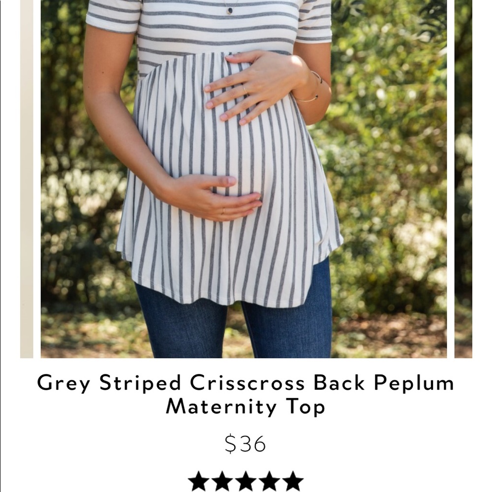 Pinkblush Maternity Striped Top M
